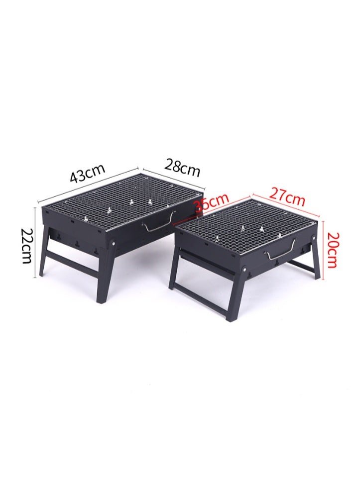 general Thickened Portable Folding BBQ Grill, Outdoor Handheld Barbecue Stove - Image 2